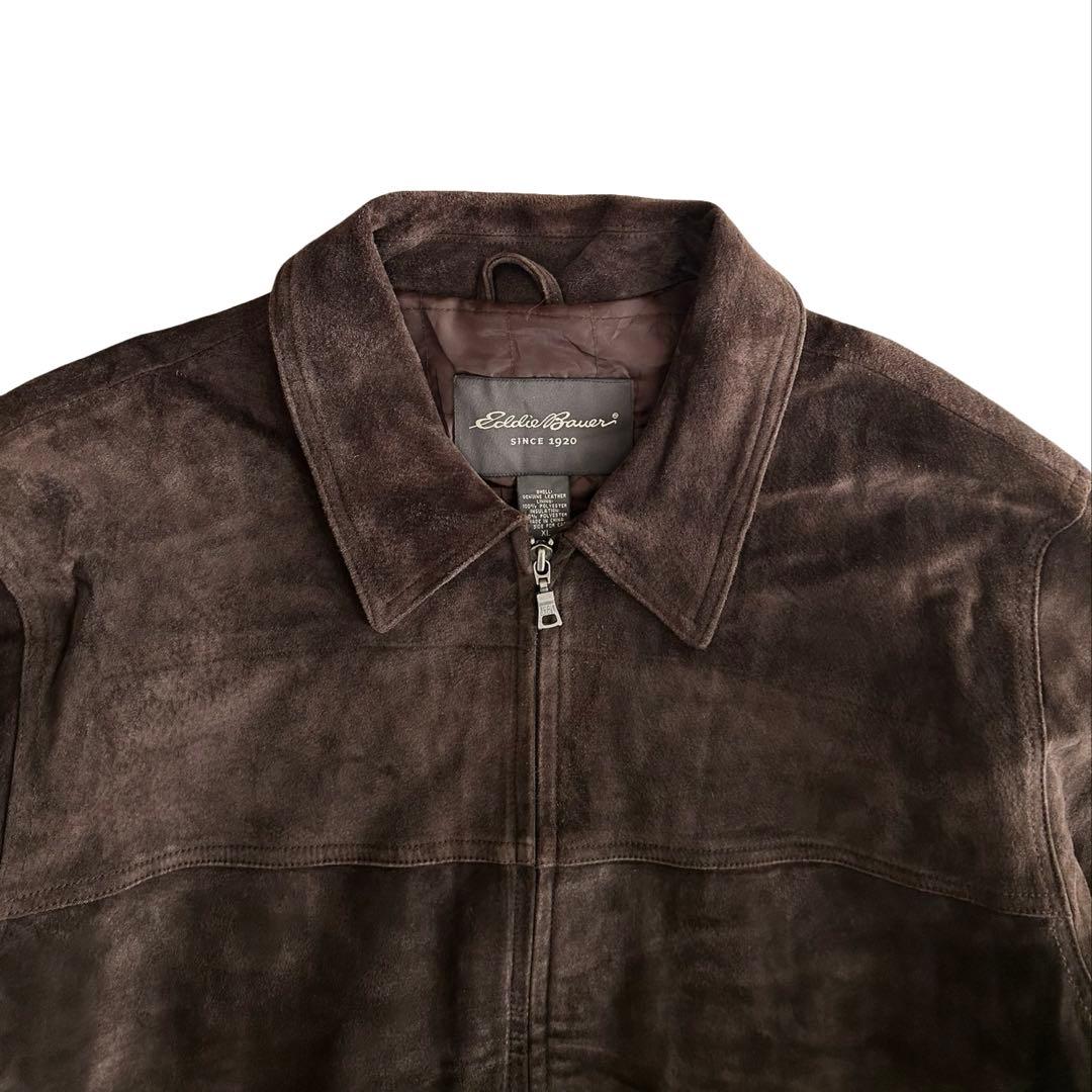 【希少】00s エディーバウアー リアルスウェードレザー ドリズラージャケット