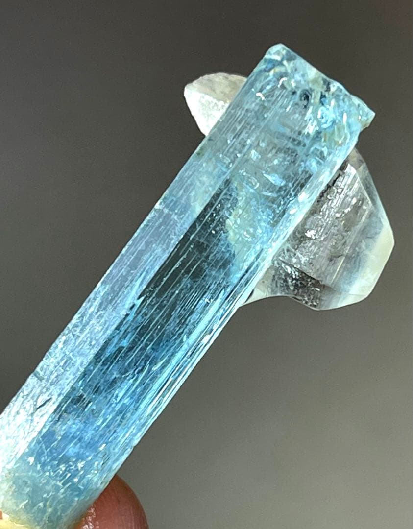 【希少・大結晶】アクアマリン 共生 スモーキークォーツ 原石 15.45ct