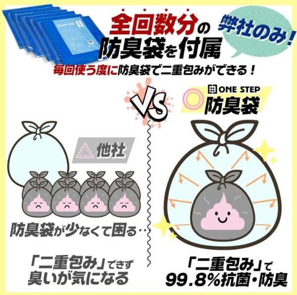 非常用トイレ3セット 180回分