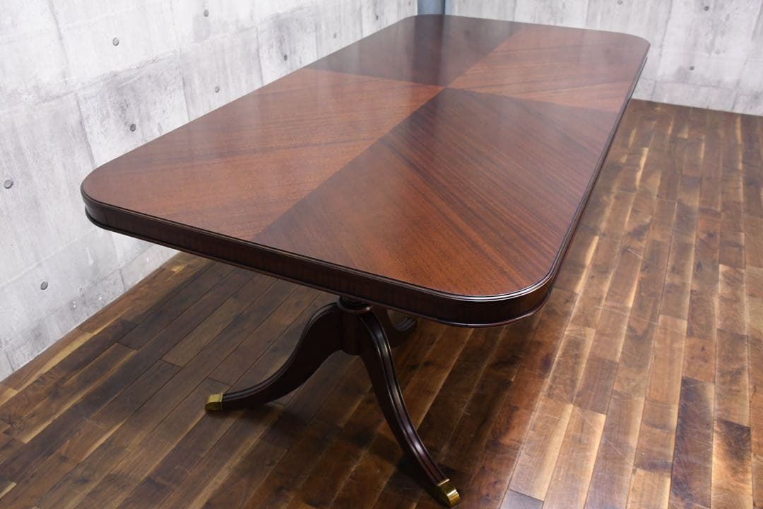 EJC19 IDC大塚家具 ペディスタル 200 ダイニングテーブル マホガニー