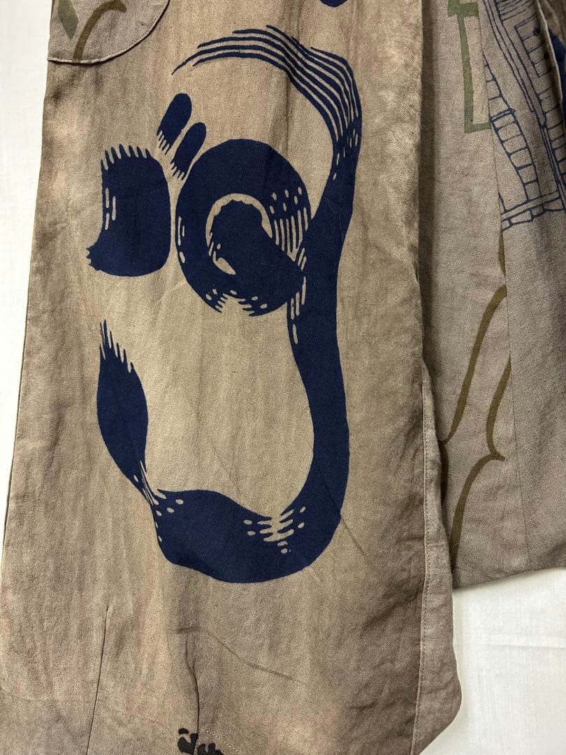 柿渋染め　手ぬぐい　サルエルパンツ　2