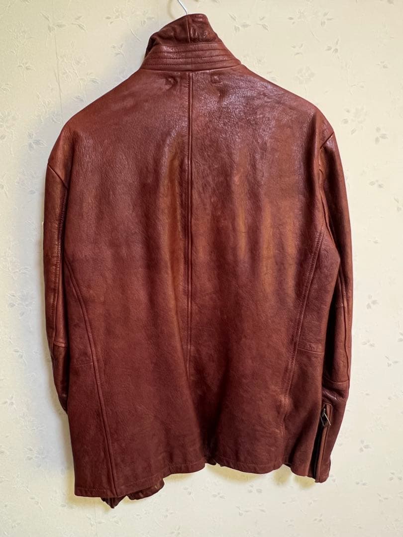 K*n様 AVIREX ブラウンレザーライダースジャケット 2XL