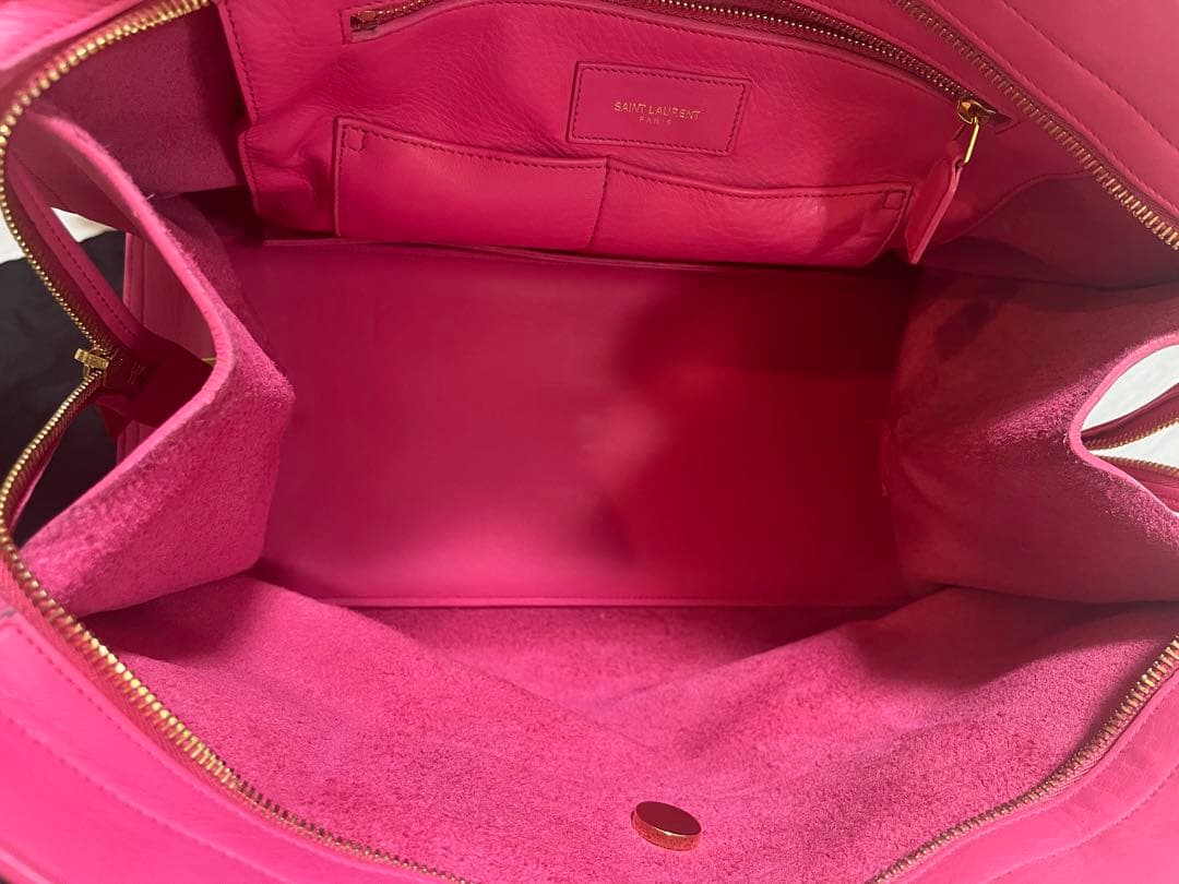 SAINT LAURENT PARIS サンローランパリ　ピンク レザー バッグ