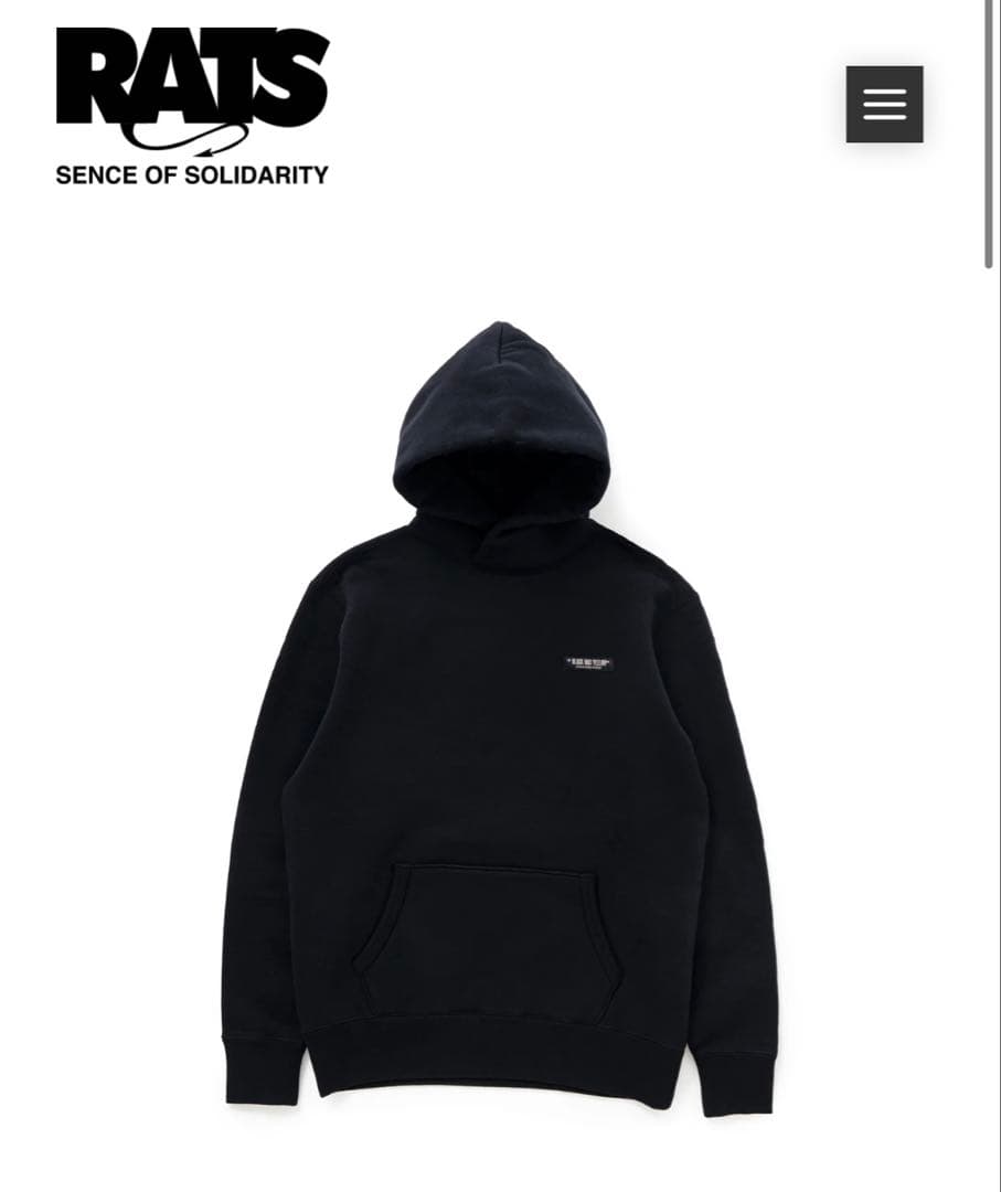 【新品】RATS FLEECE CROSS NECK HOODIE Mサイズ