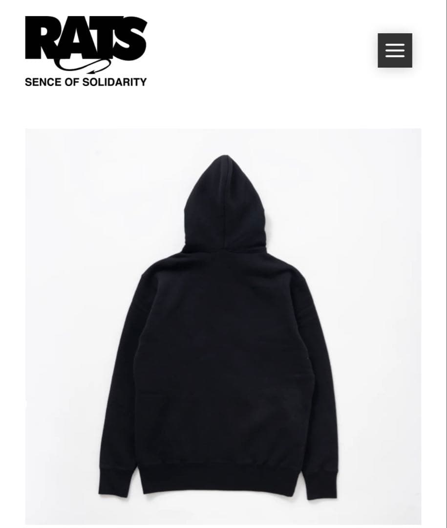 【新品】RATS FLEECE CROSS NECK HOODIE Mサイズ