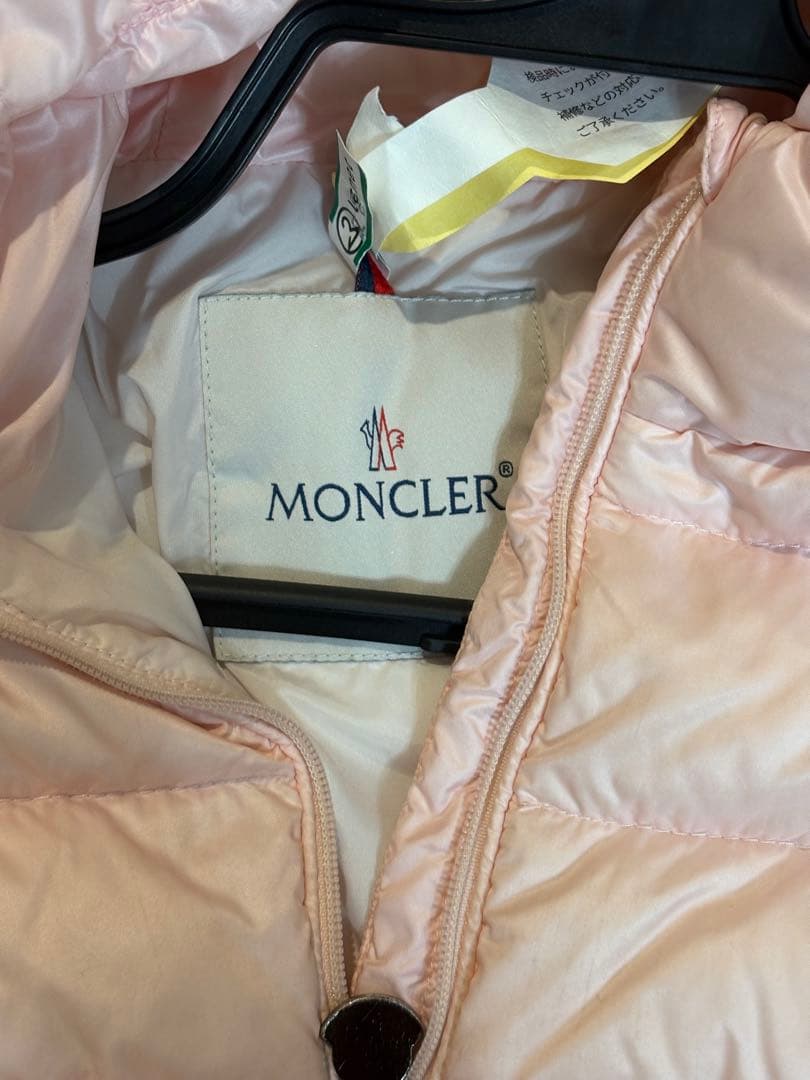 モンクレール【ベビー キッズ ガールズ】92㌢ ピンク フリルダウンジャケット