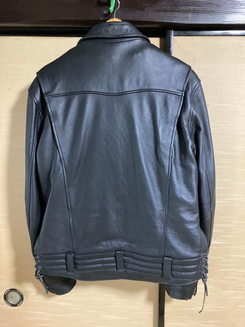 LiugooLeathers 革ジャン レザージャケット 着脱インナー XL
