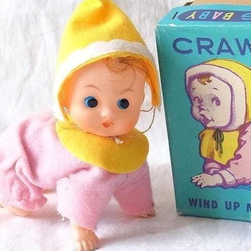 ハイハイベビー ゼンマイ 1950年代 増田屋　日本製【箱付き】昭和レトロ