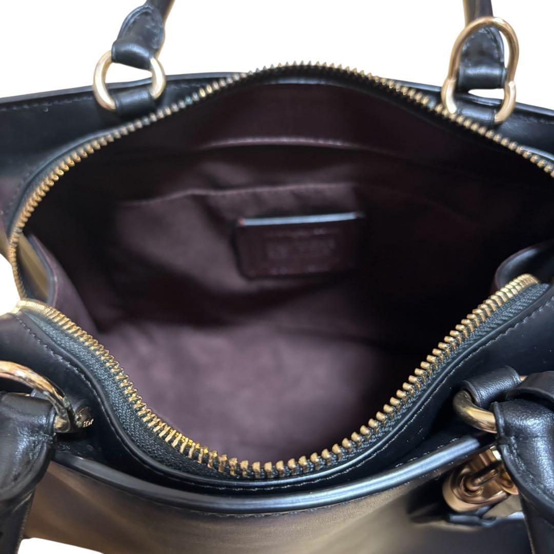 COACH コーチ 49500 ゾーイ 2way ショルダーバッグ レザー 黒