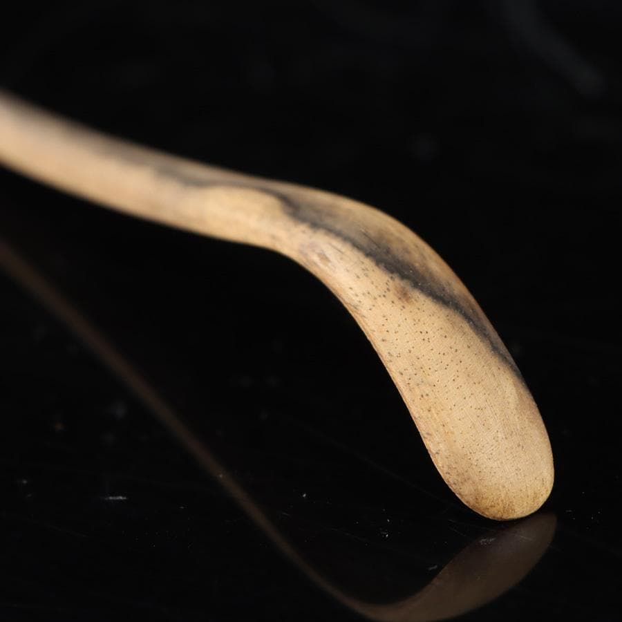 Y2916-4 茶道具 齋藤透 黒柿茶杓 共箱　　＃3