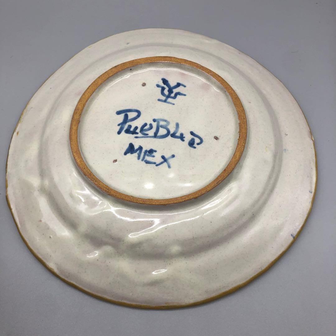 メキシコプエブラタラベラ焼ビンテージ陶器伝統工芸鳥バードお皿プレート24cm5枚