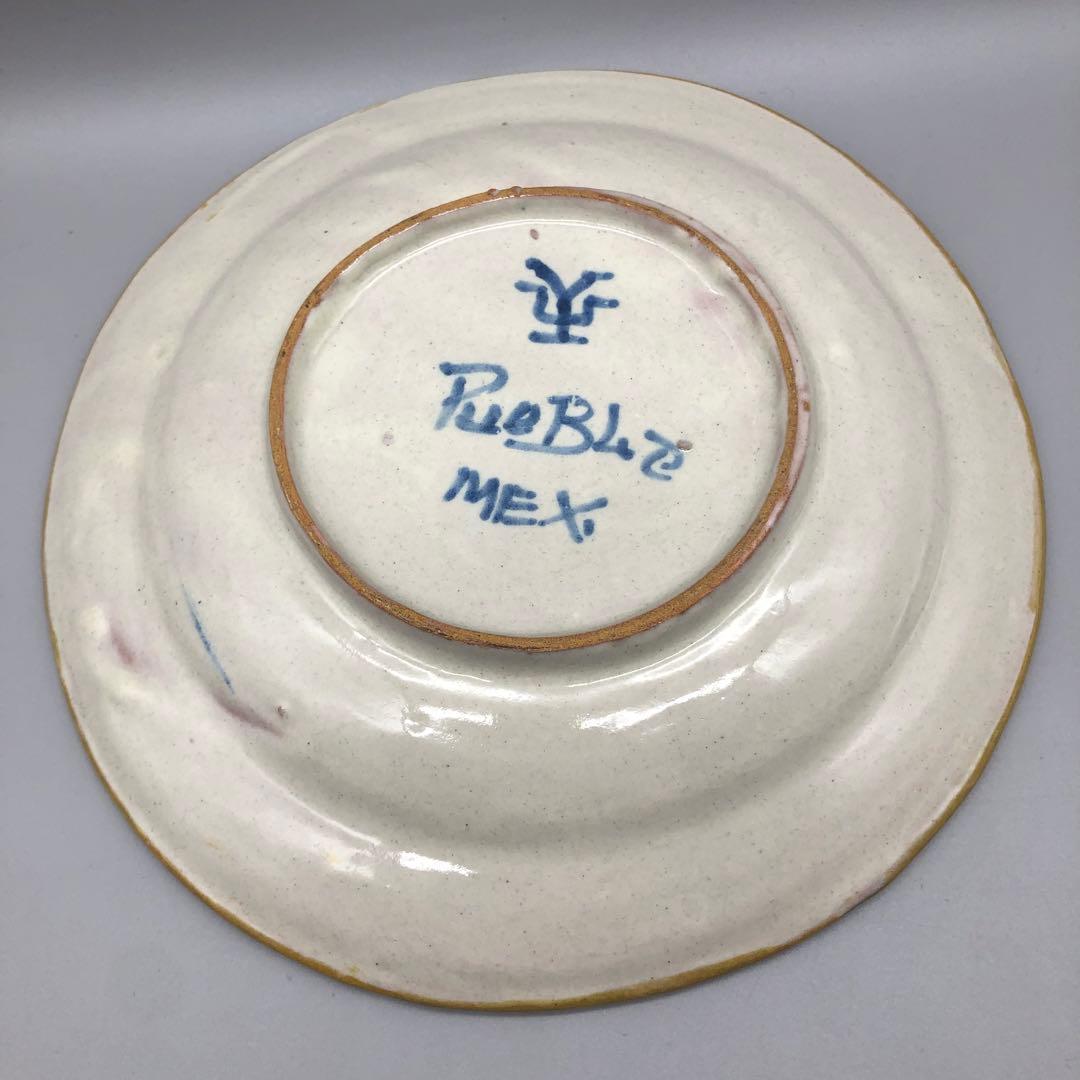 メキシコプエブラタラベラ焼ビンテージ陶器伝統工芸鳥バードお皿プレート24cm5枚