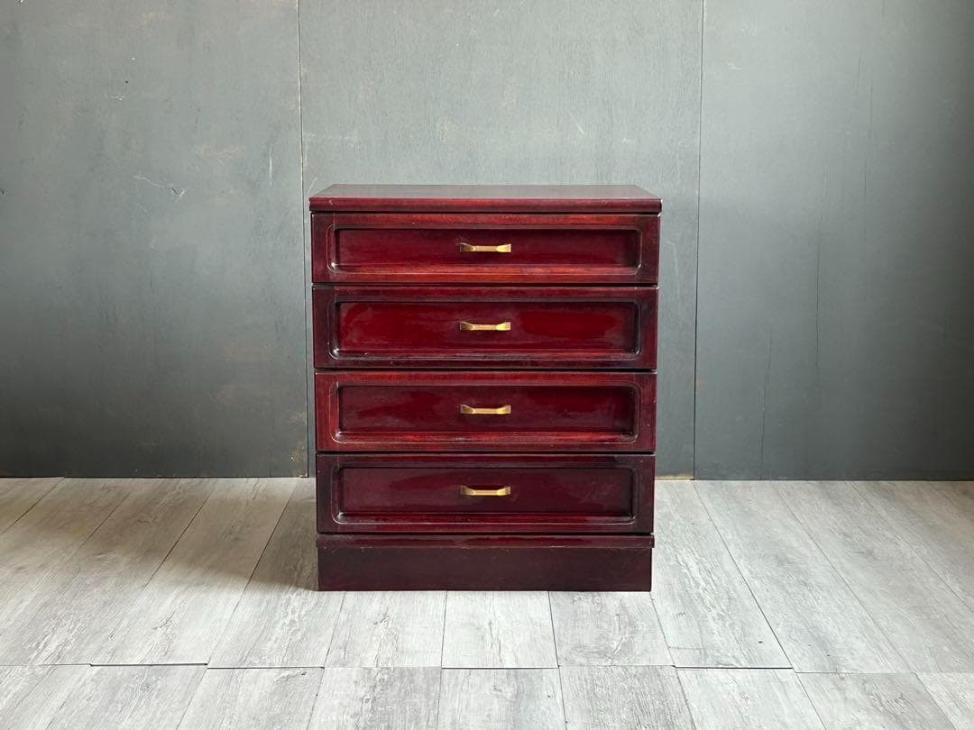 定番　ヴィンテージ　カリモク karimoku 4段チェスト　ブラウン　G