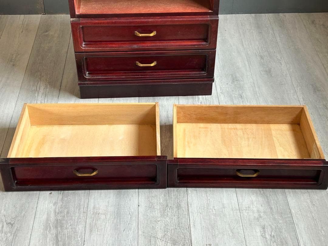 定番　ヴィンテージ　カリモク karimoku 4段チェスト　ブラウン　G