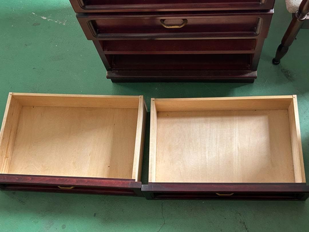 定番　ヴィンテージ　カリモク karimoku 4段チェスト　ブラウン　G