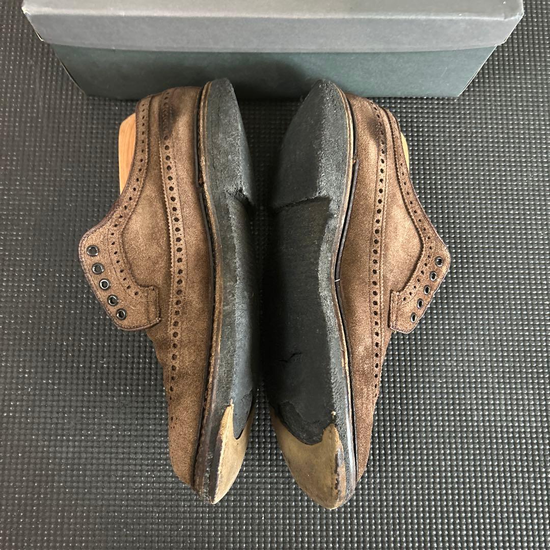 Alden ブラウン スエード ドレスシューズ