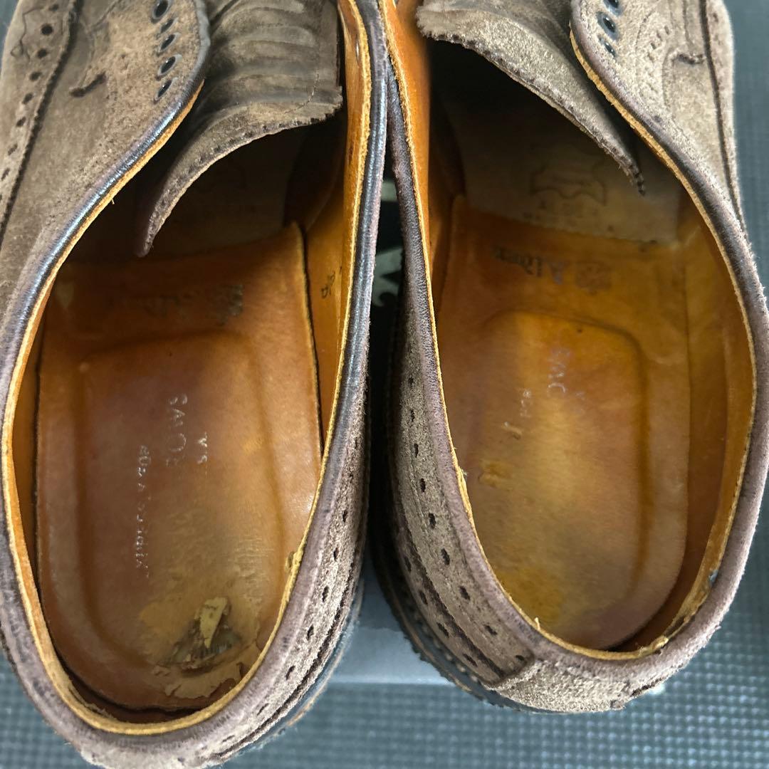 Alden ブラウン スエード ドレスシューズ