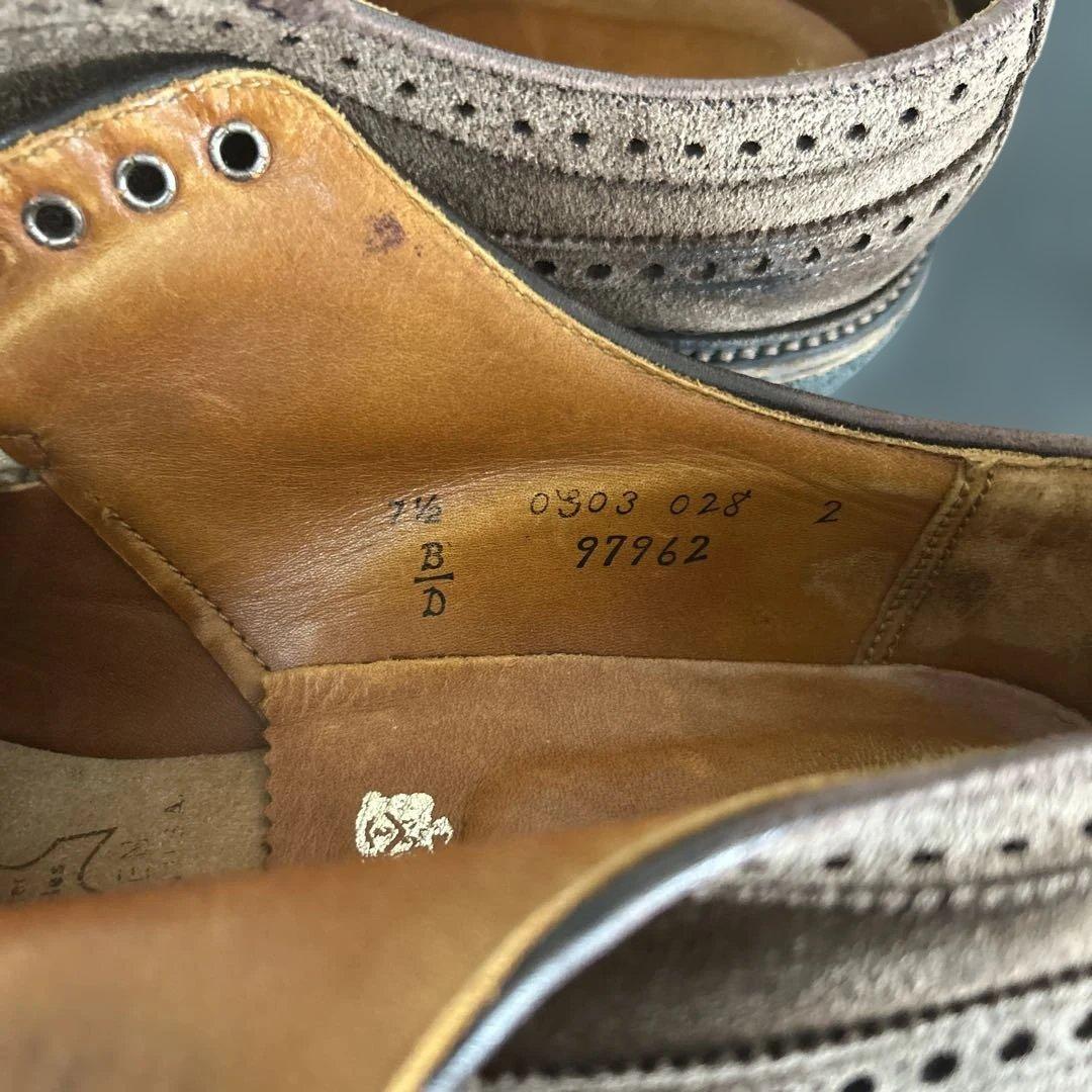 Alden ブラウン スエード ドレスシューズ