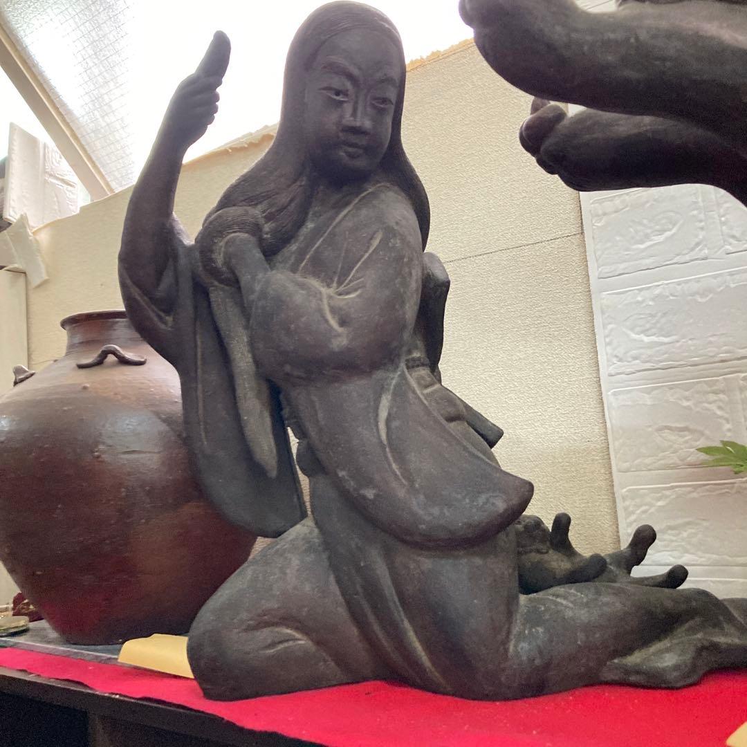 古備前骨董美術品珍品只今年末年始大売り出し❣️希少夢二像夢二美人像銘