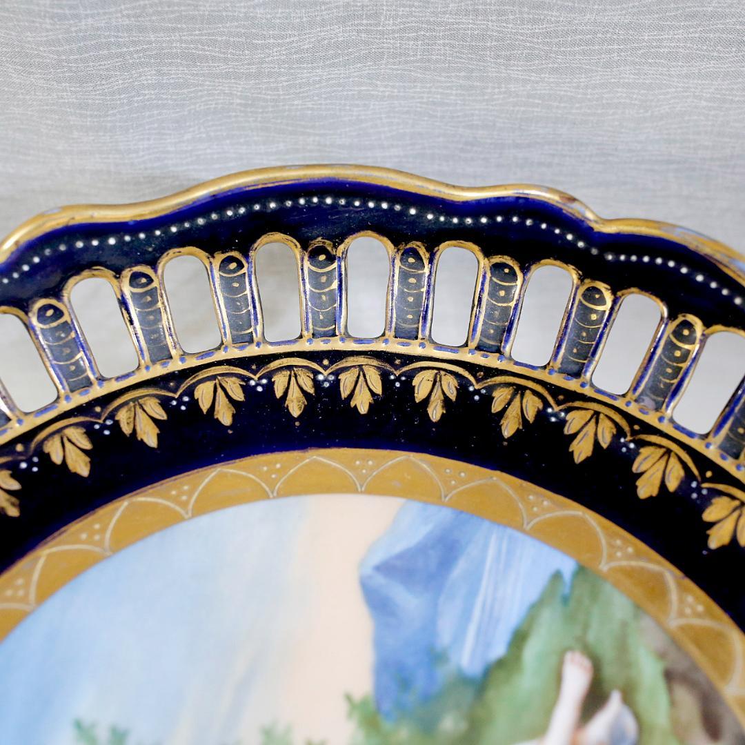 【送料込み】ヴィエナスタイル 金彩レリーフ神話文 天使 コンポート