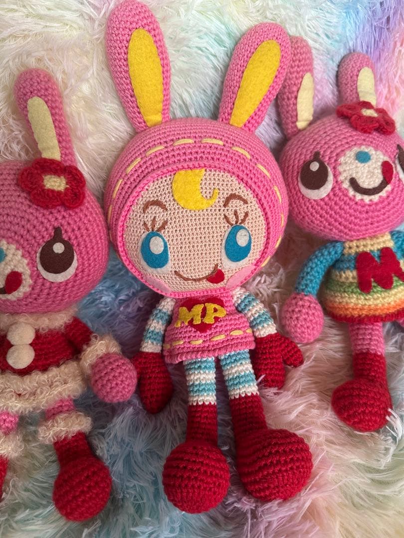 メゾピアノmezzo ベリエ　ぬいぐるみ ウサギキャラクター 3体セット