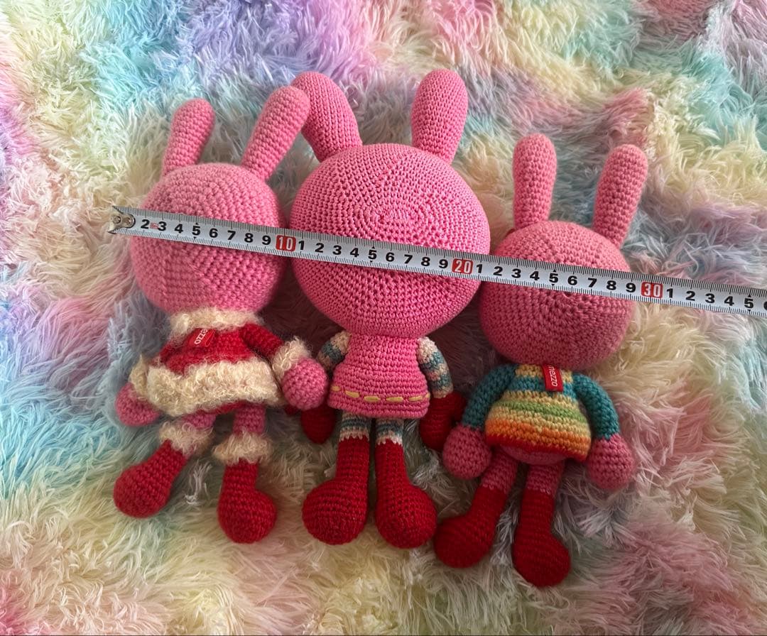 メゾピアノmezzo ベリエ　ぬいぐるみ ウサギキャラクター 3体セット