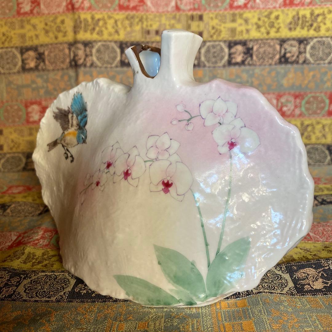 //ふたご座// 中村陶志人 九谷焼扁壷 一輪挿し2点セット