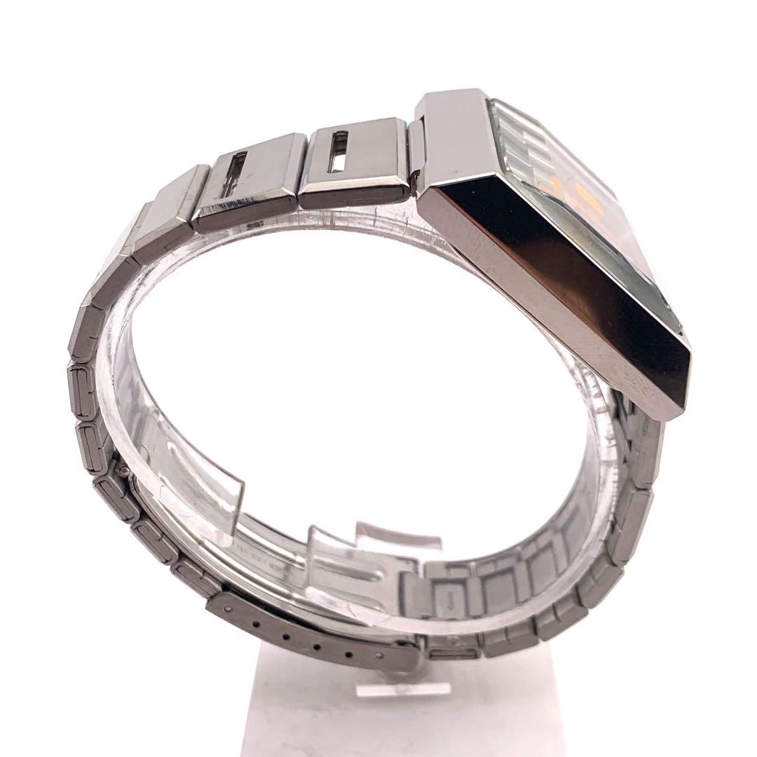 7-5303 ALBA V733-5A40 オレンジ スクエア 腕時計