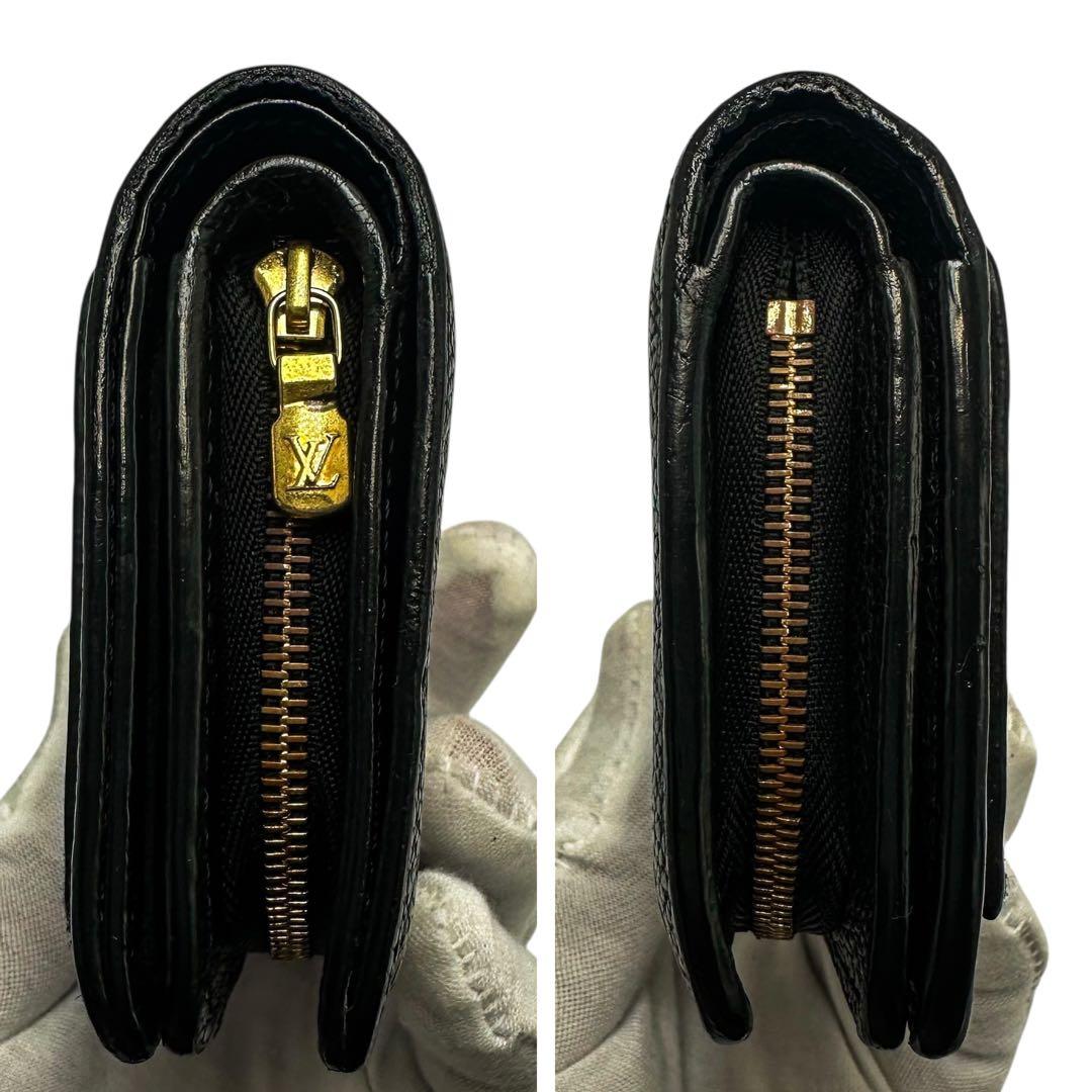 【現行品】ルイヴィトン折り財布 ポルトフォイユ クレア アンプラント ノワール