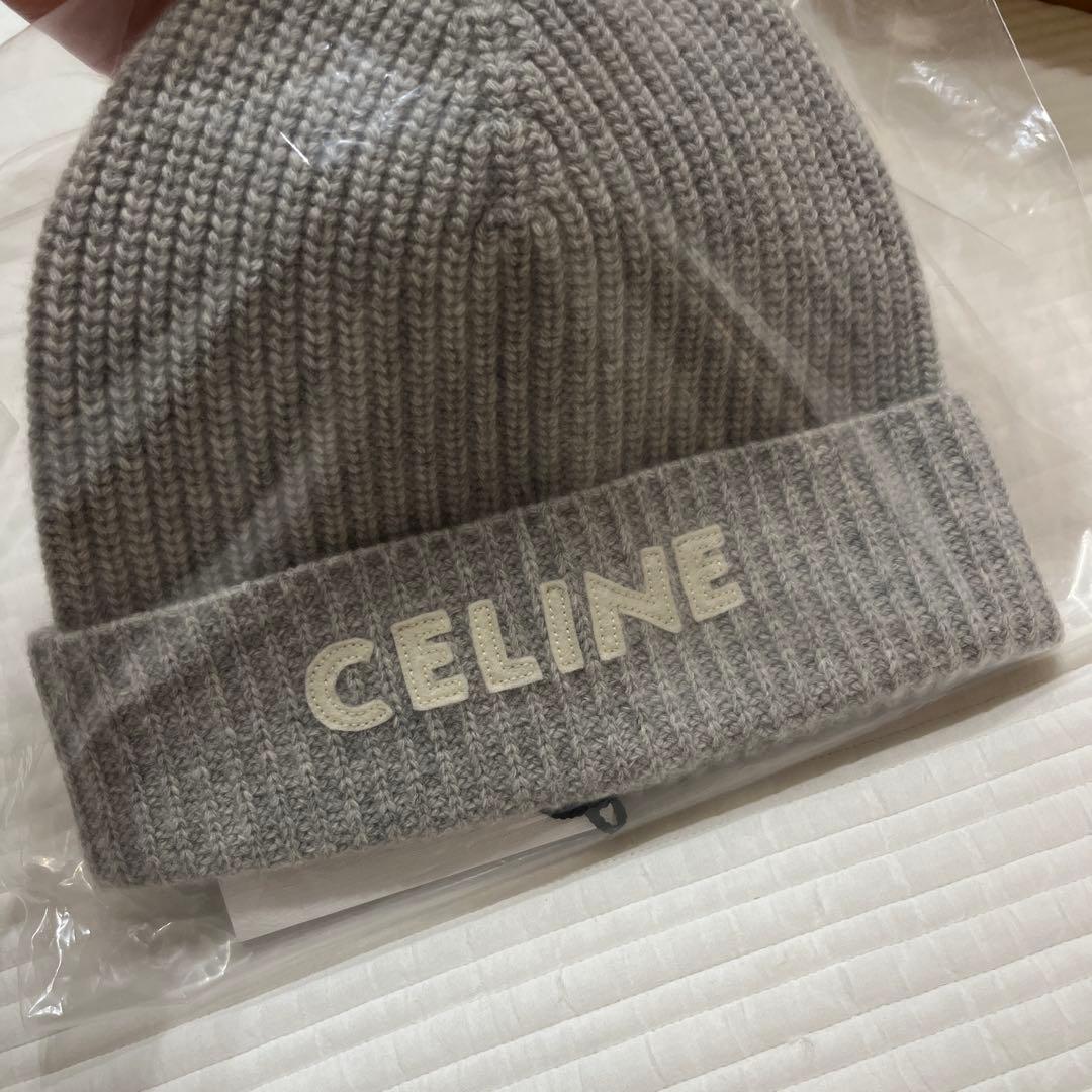 新品未使用⭐︎ セリーヌ　CELINE グレー ニット帽　ビーニー