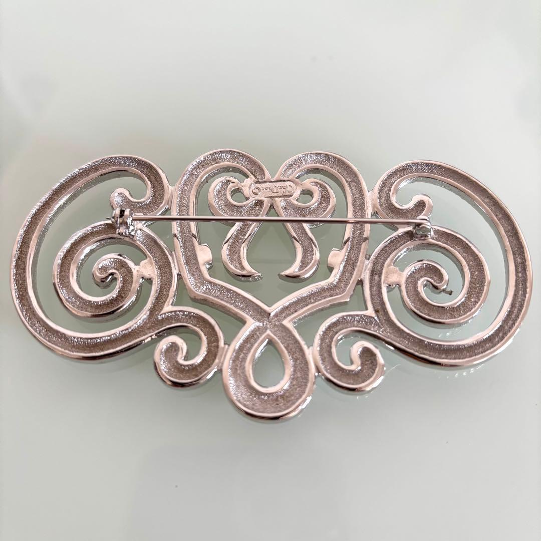 超美品 Christian Dior ブローチ シルバー ×ゴールド ビンテージ