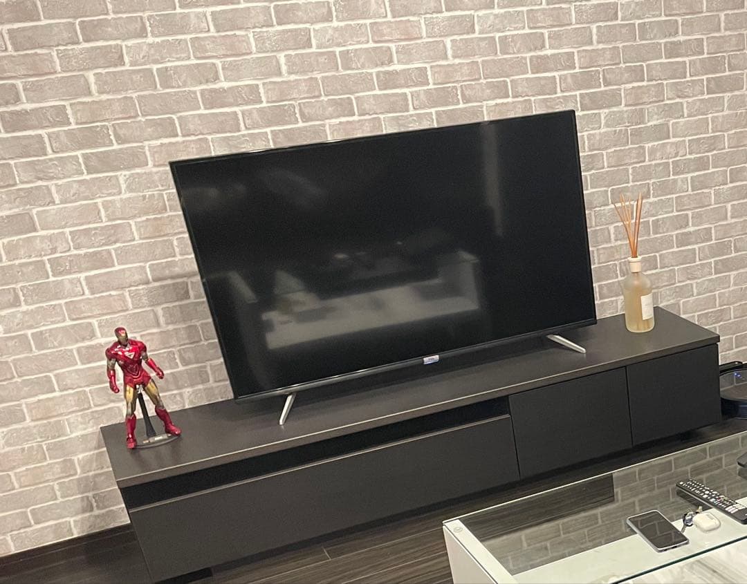 LOWYA テレビボード 180cm 完成品 日本製 ローボード 木目 ブラウン