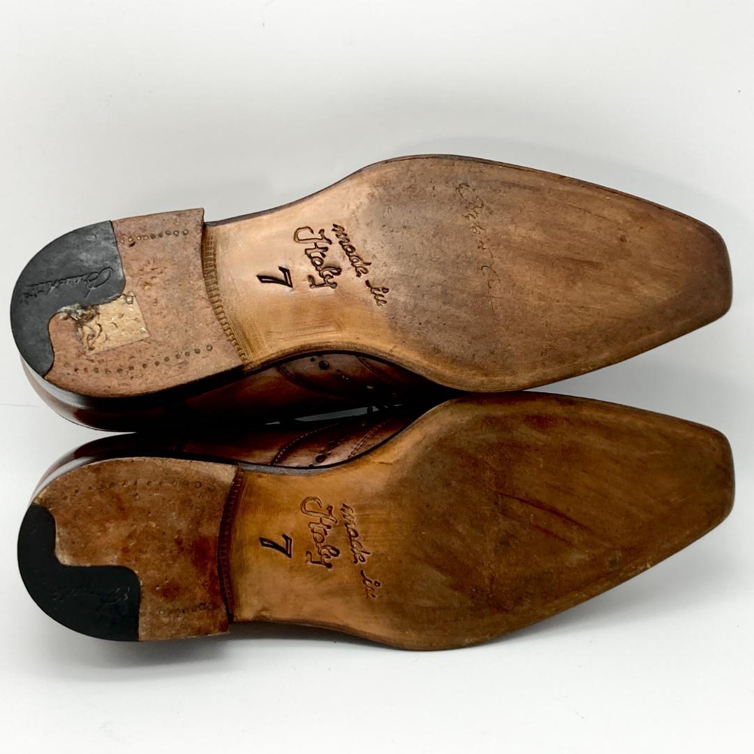 レア 美品　ステファノブランキー二　7　ウィングチップ　26cm相当　ブラウン