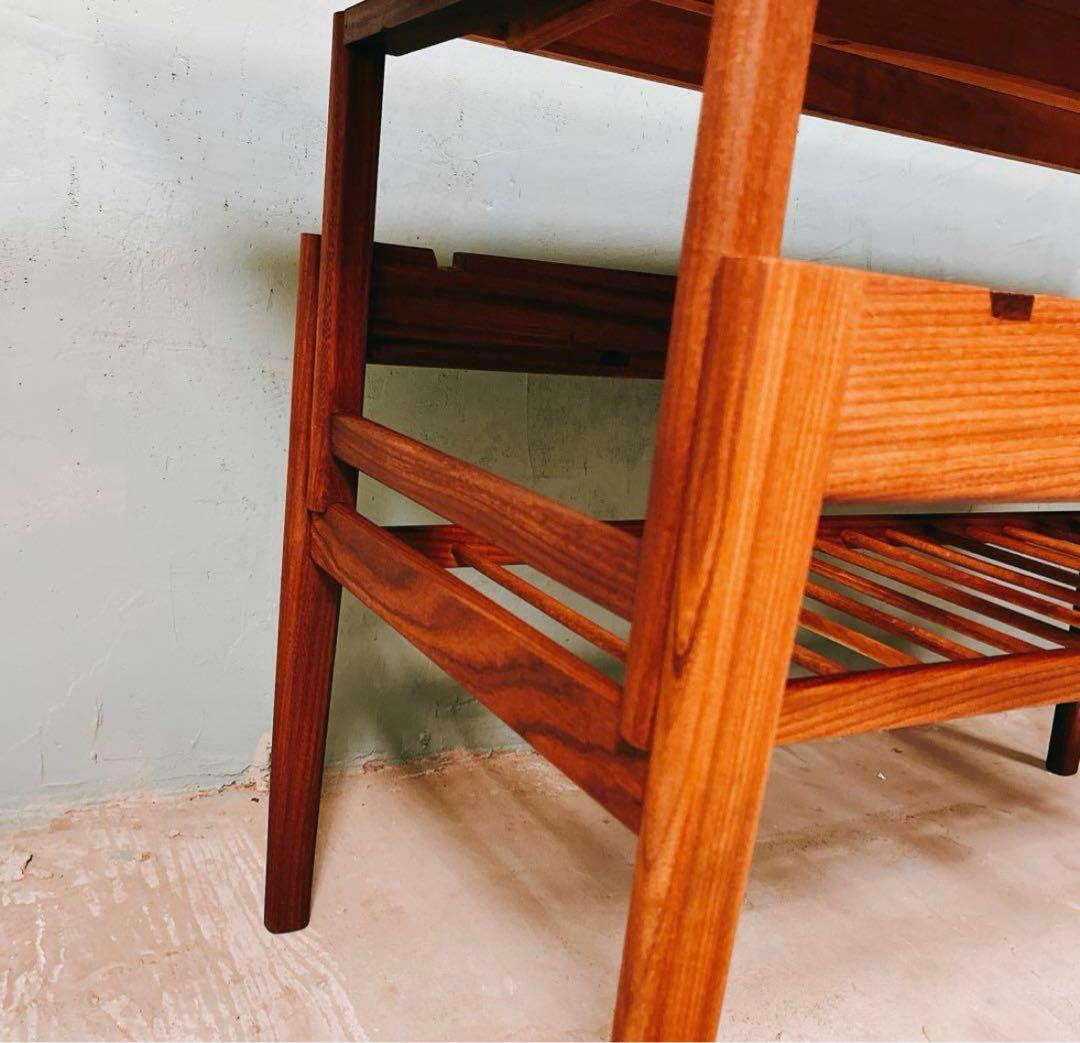 デンマーク　チーク材　エレベーターテーブル　北欧ビンテージ