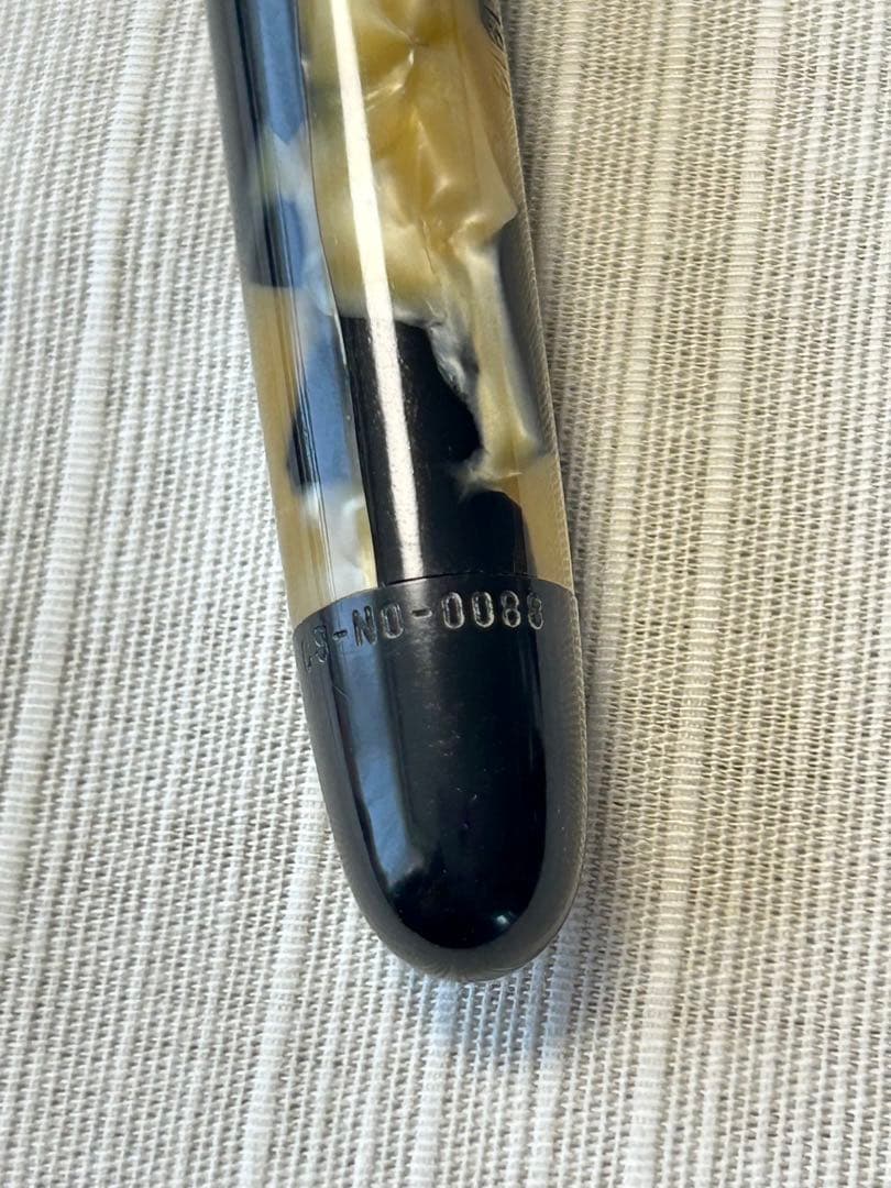 レア ヴィンテージ プラチナ 70周年記念万年筆 セルロイド 石垣柄 インク付き