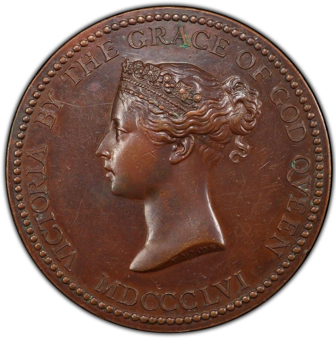 1856 イギリス 芸術祭 ヴィクトリア ビクトリア 銅メダル PCGSSP58