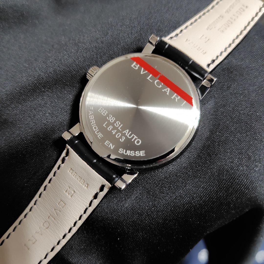 【新品未使用】BVLGARI時計 BB38BSLDブルガリブルガリ（黒文字盤）