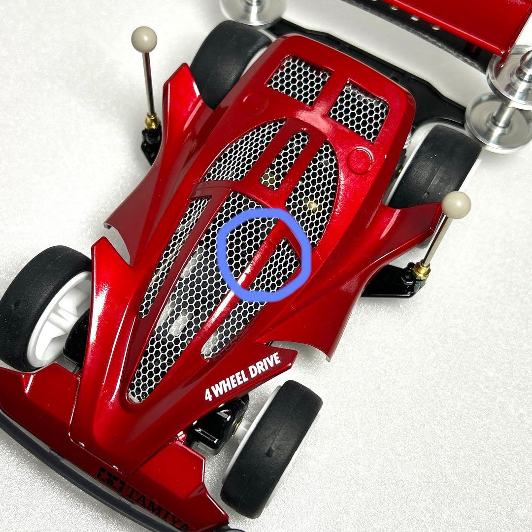 ミニ四駆　ビッグバンゴースト　タミヤ　完成品　肉抜　キャンディ　塗装　スーパー1