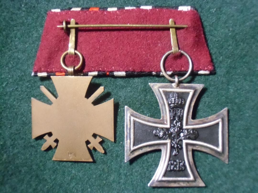 W帝政ドイツ軍/プロイセン王国＊２連メダルバー（実物）