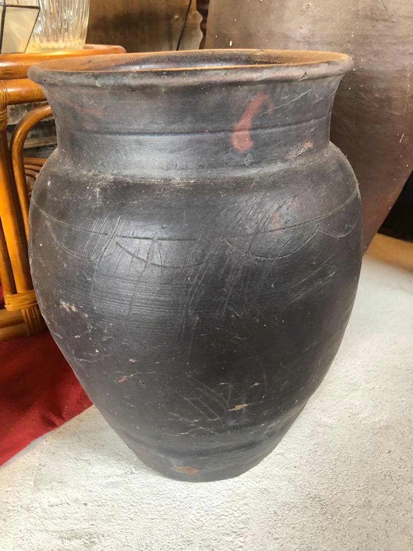 骨董　壷　水甕　広口壷