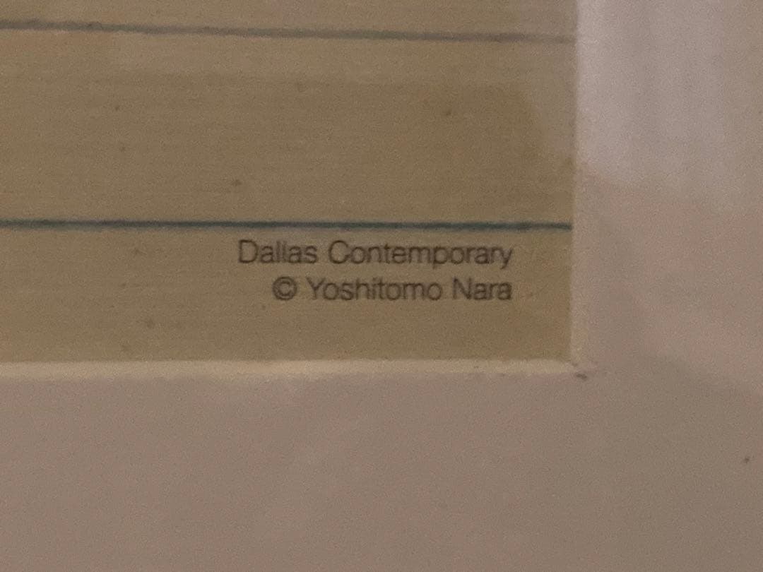 【限定】奈良美智 証明あり ダラス美術館 額装込み yoshitomo nara
