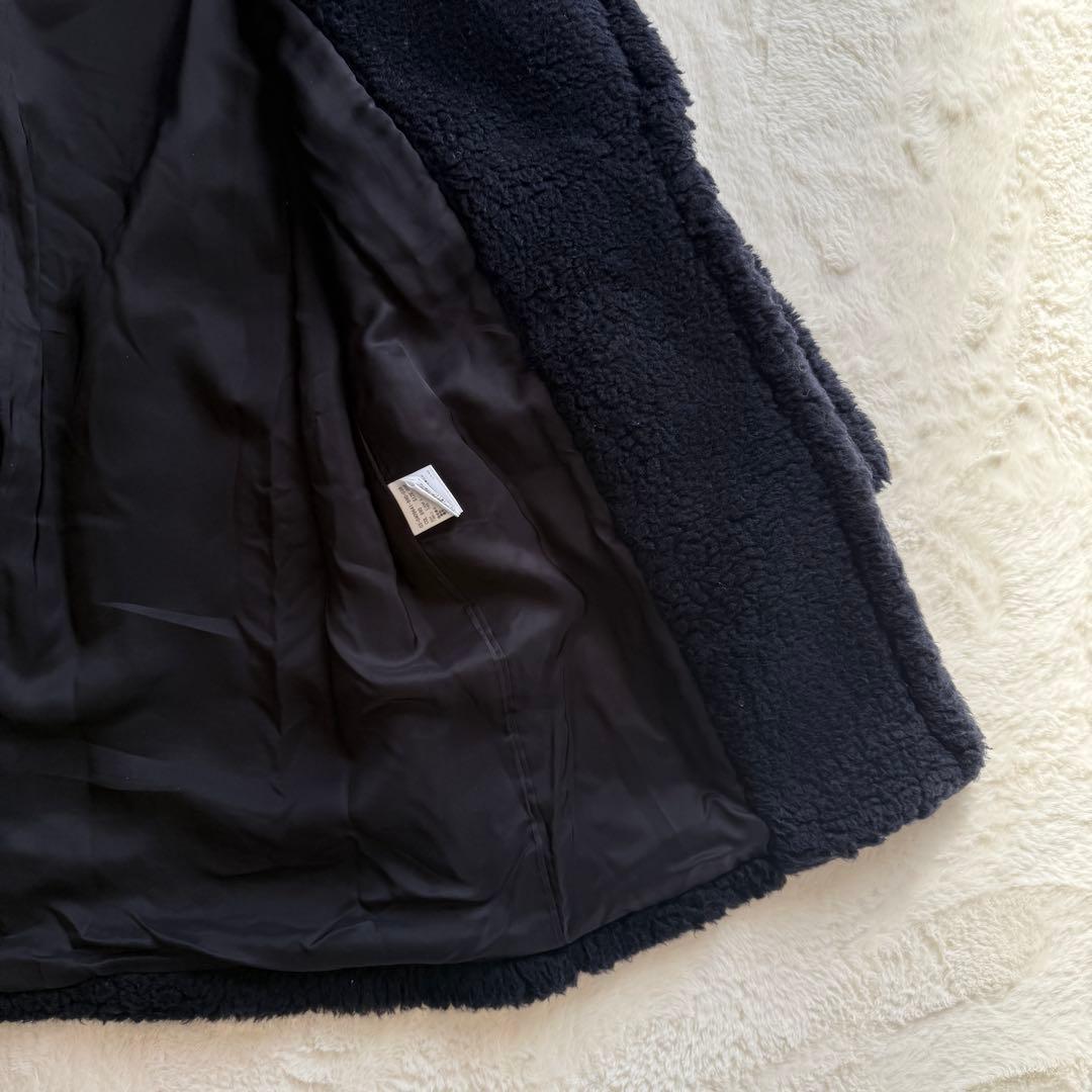 セオリーリュクス テディベア コート ボアコート ネイビー