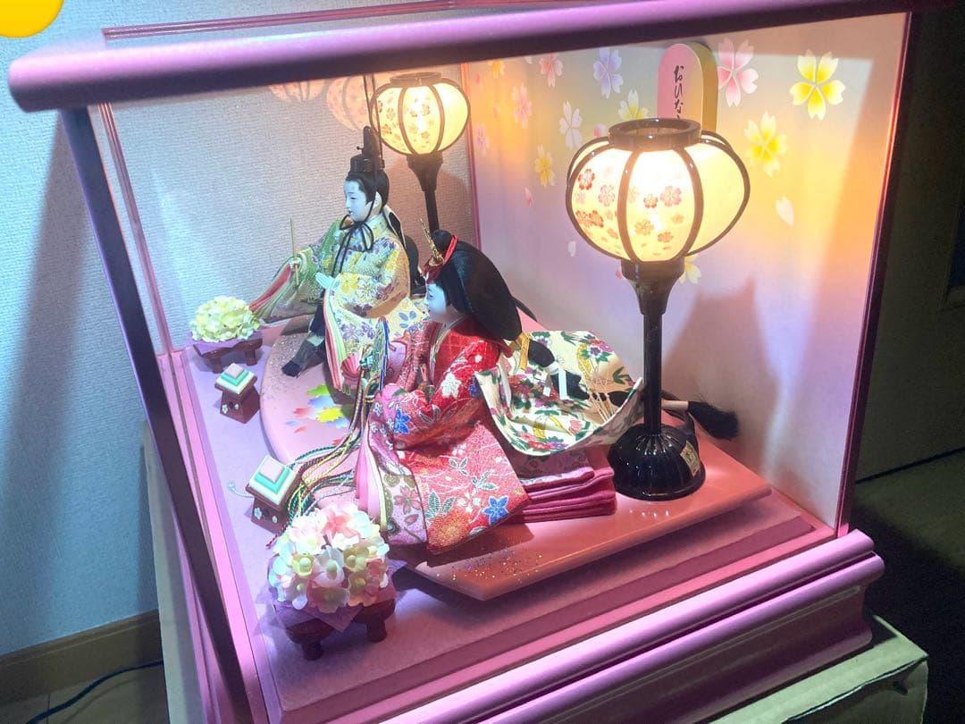 雛人形　ひな人形　親王ケース飾り　ガラスケース入り