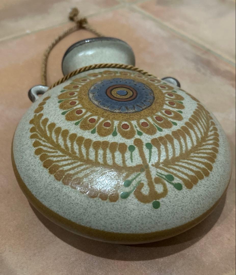 ★ヴィンテージ ポルタ・チェリ 壁掛け花瓶：1970年代スペイン ボヘミアン陶器