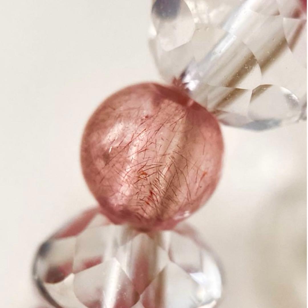 ピカピカ★ブレスレット ストロベリークォーツ♪367