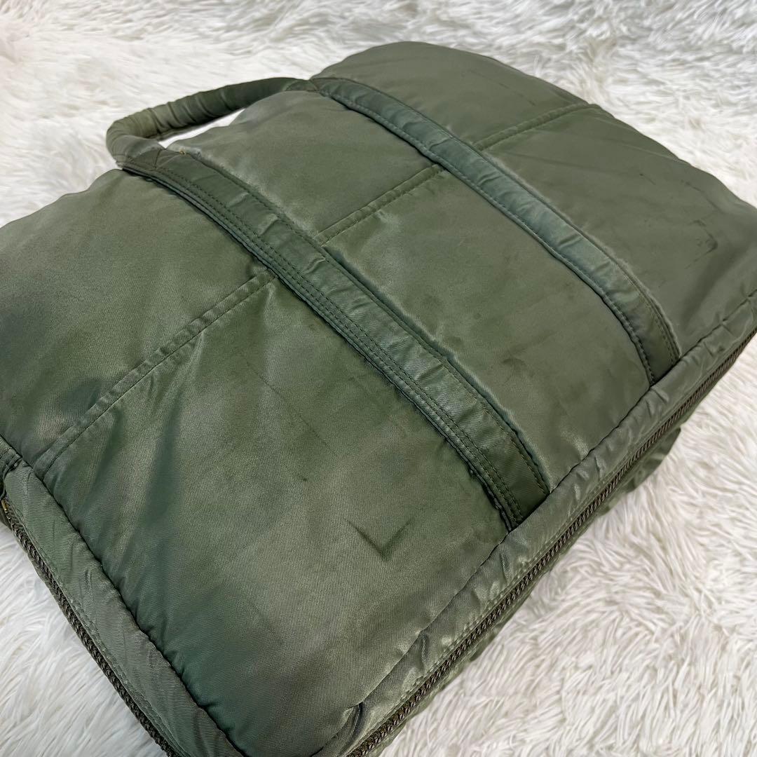 希少 廃盤 ポーター ビジネスバッグ 2層式 セージグリーン