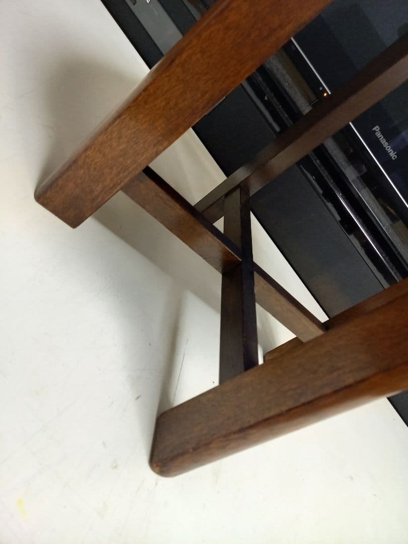 希少　1960's　スピンドル　ウッド　ブランチ　サイドテーブル　スツール