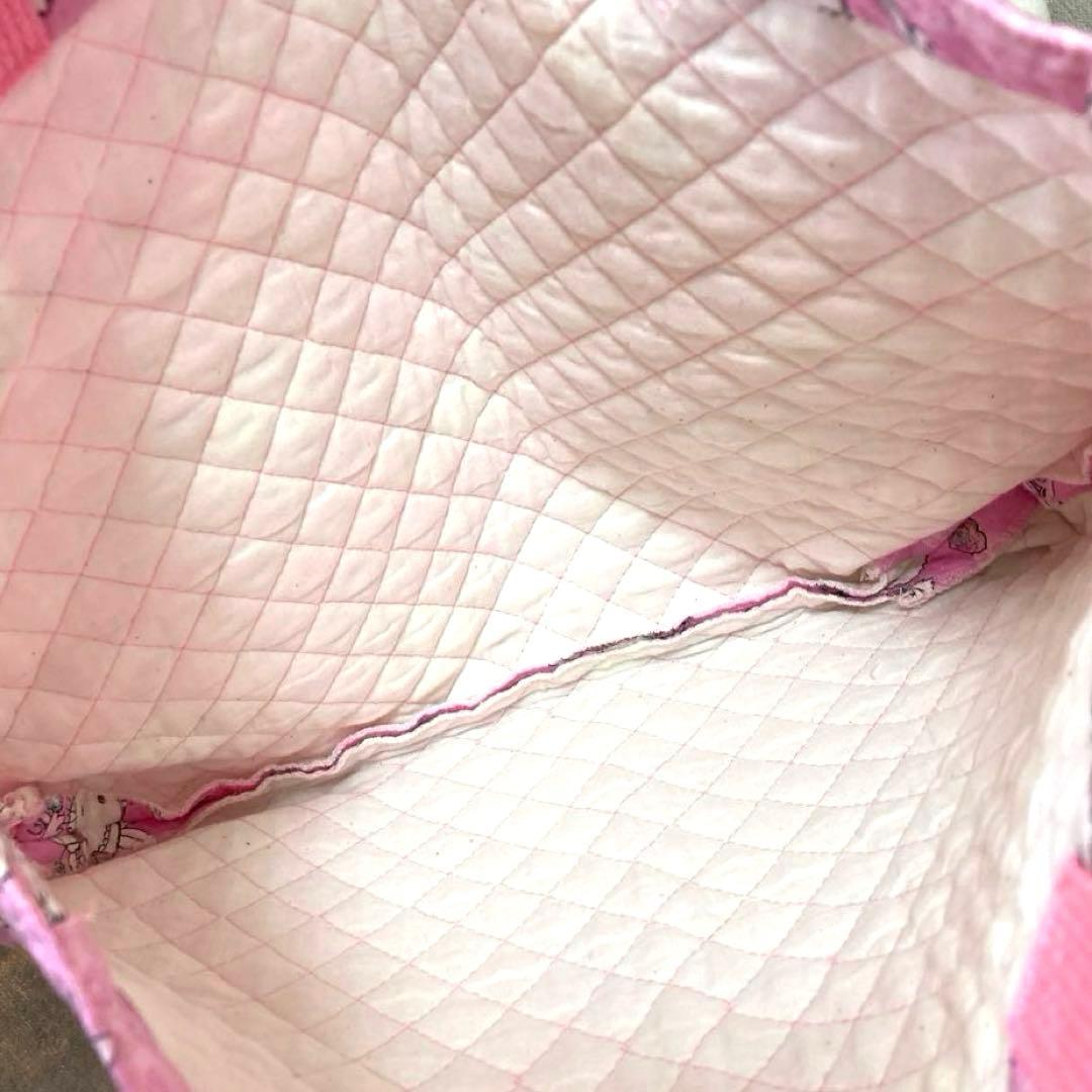 チャーミーキティ　ウサミミ　トートバッグ　生地　ハギレ　平成レトロ　当時物　レア