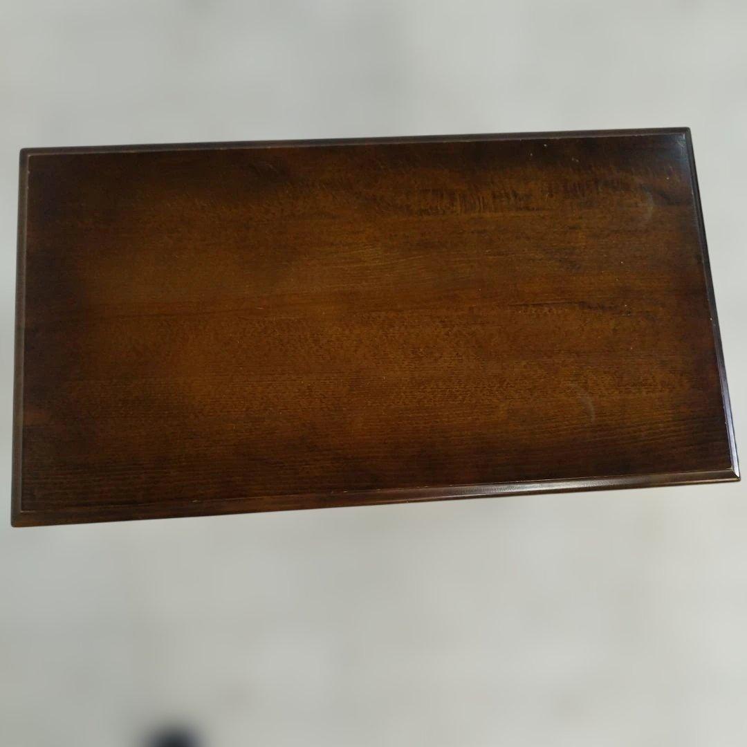 【引取り歓迎】カリモク コロニアル サイドテーブル マガジンラック付き