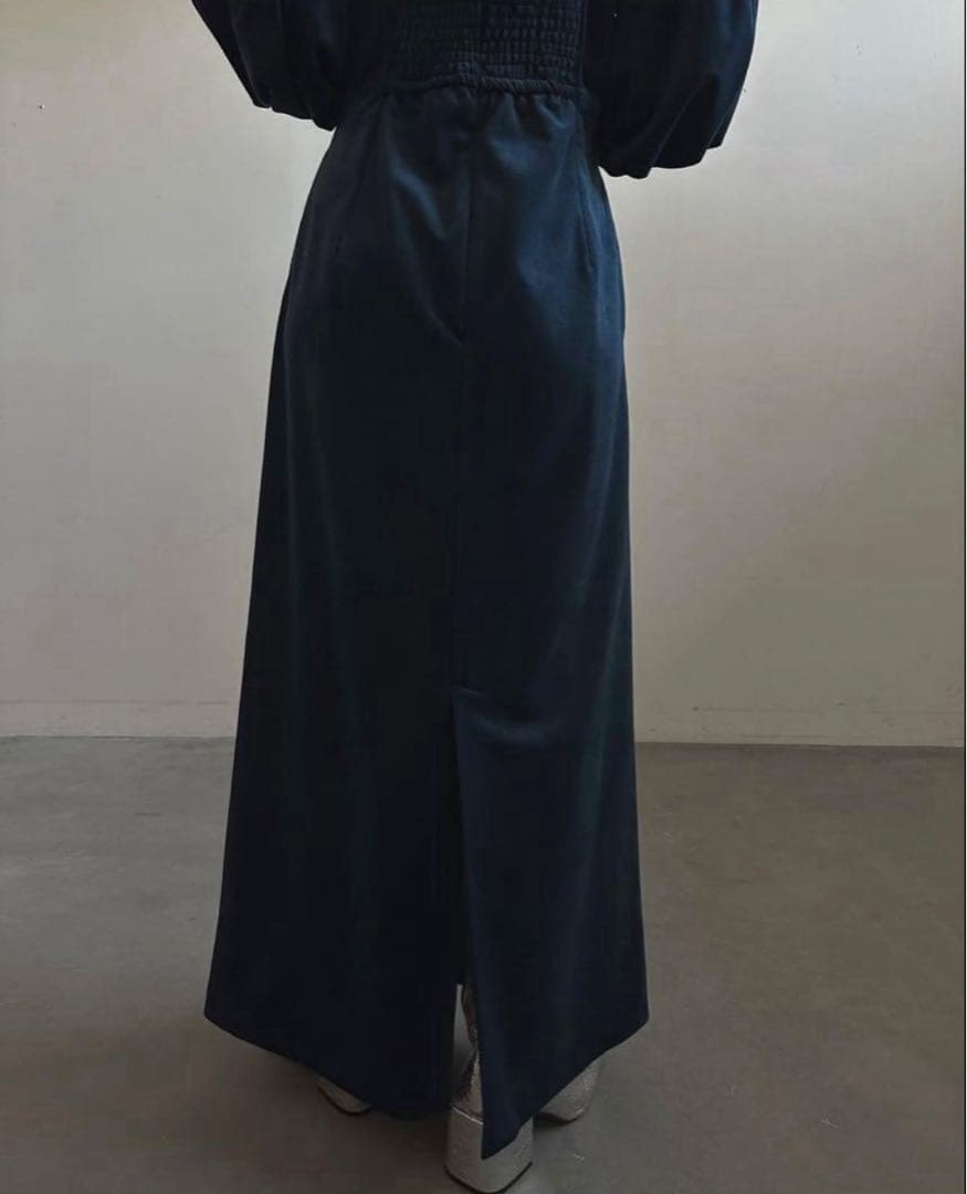 スーツ・フォーマル・ドレス Ameri SOUFFLE SLEEVE VELOUR DRESS